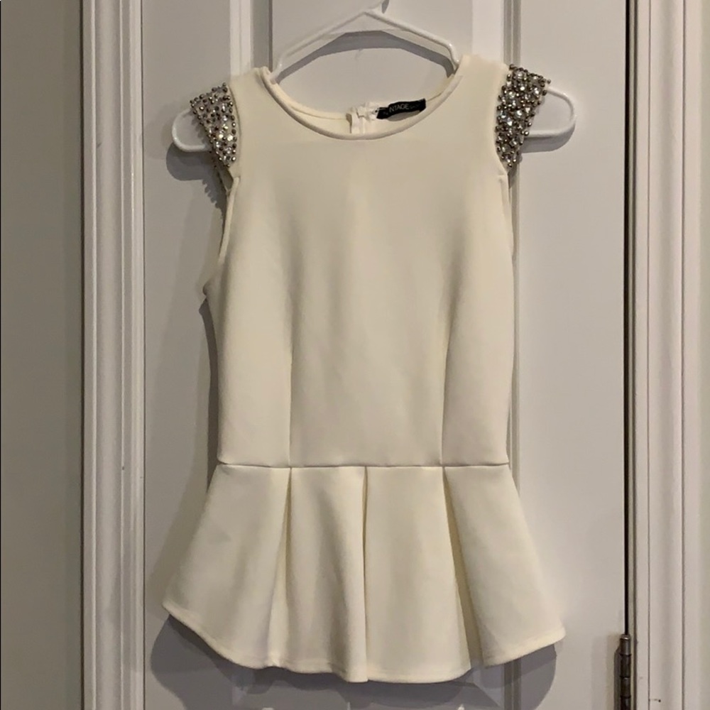 White peplum shirt